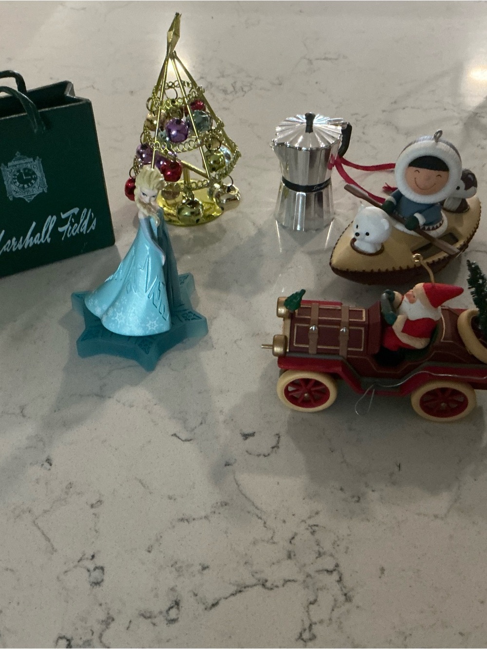 Vintage Hallmark and other brands Christmas ornaments set of 6